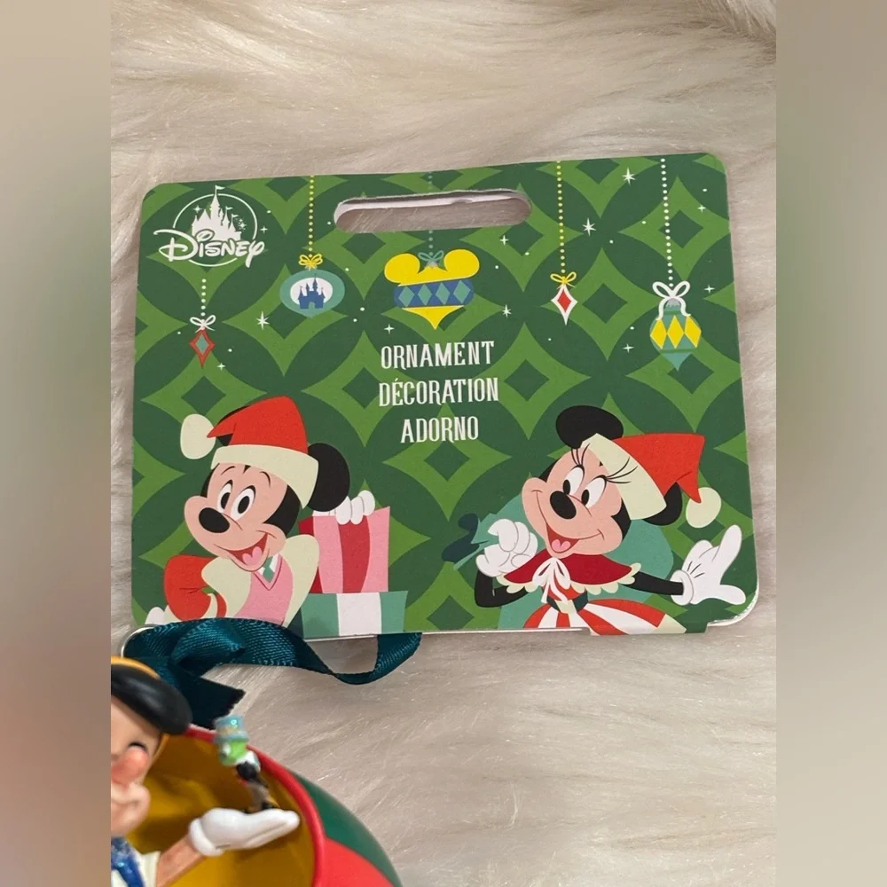 NEW Disney Sketchbook Pinocchio And Jiminy Cricket Droplet Ornament